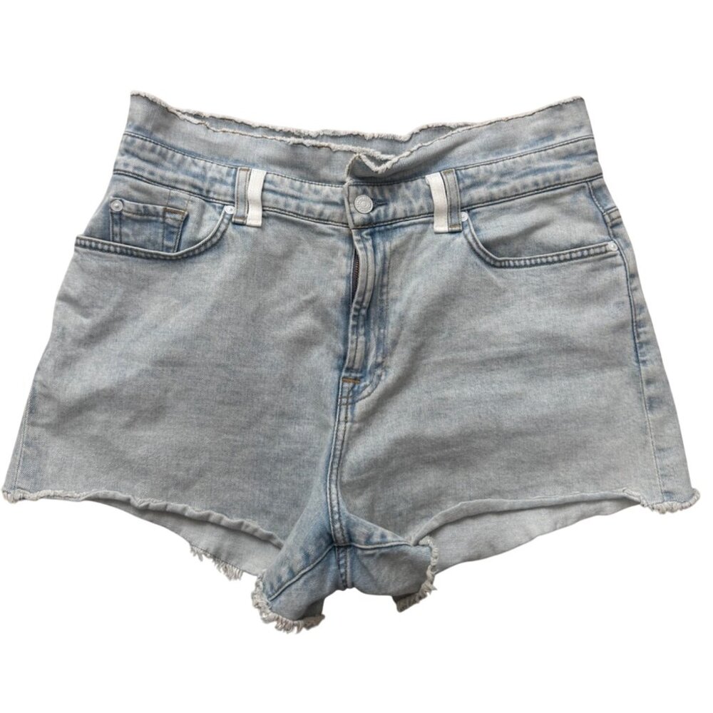 7 FOR All Mankind paper bag waist boho relaxed denim shorts 90s sz‎ 31